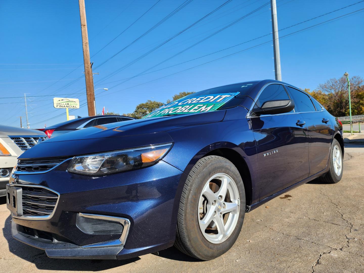 2018 DARK BLUE Chevrolet Malibu LS (1G1ZB5ST3JF) with an 1.5L L4 DOHC 16V engine, 6A transmission, located at 2660 S.Garland Avenue, Garland, TX, 75041, (469) 298-3118, 32.885551, -96.655602 - Photo#7